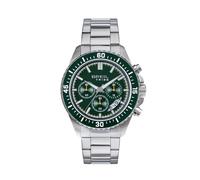 BREIL, Colección Trial, Reloj para Hombre, Cronógrafo de Acero Satinado, Bisel con Disco de Aluminio, Esfera Mate, Índices y Agujas Luminosos, Cierre de Buceo con Pulsadores, Caja de 44 mm