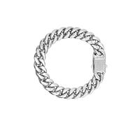 Breil Joya TJ3979 colección Steel & Spark, pulseras para hombre de acero, cristales color plata talla 20 con circonita