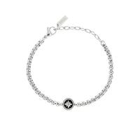 BREIL joyas colección KETCH, PULSERAS DE HOMBRE en ACERO COLOR PLATA, NEGRO talla 22.5 SIN PIEDRAS - TJ3219