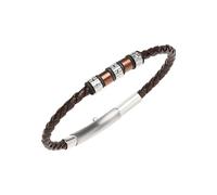 BREIL Joyas colección WANDERLUST, PULSERAS DE HOMBRE EN CUERO Y ACERO, color MARRON TALLA UNICA SIN PIEDRAS - TJ3371
