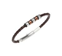 BREIL Joyas colección WANDERLUST, PULSERAS DE HOMBRE EN CUERO Y ACERO, color MARRON TALLA UNICA SIN PIEDRAS - TJ3371