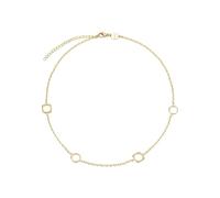 BREIL, Nueva Colección Tetra, Collar para Mujer de Acero Pulido IP Dorado, con 4 Elementos Geométricos Icónicos y Práctico Cierre de Mosquetón, Longitud 45 cm, Dorado, Joya para Mujer y Niña