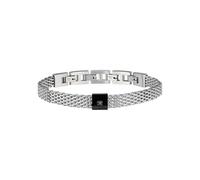 Breil - Pulsera de acero colección BLACK DIAMOND con diamante natural para hombre, Eine Grösse, Acero inoxidable, Diamante