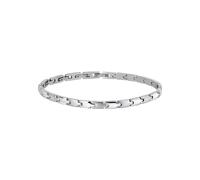 BREIL - Pulsera para hombre Colección CARVE TJ2987 - Joyería para hombre - Pulsera para hombre con eslabones entrelazados en acero satinado - Pequeña - 22 cm