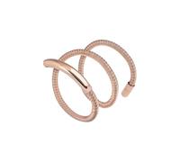 BREIL - Pulsera para Mujer Colección NEW SNAKE STEEL TJ2839 - Joya moldeable en la muñeca en malla de acero pulido con elemento rígido - Longitud 50 cm - Oro rosa/Oro rosa