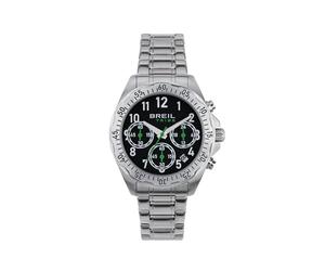 BREIL Reloj Child Grow UP Monocolor Esfera Negra Movimiento CRONÓGRAFO DE Cuarzo y Pulsera DE Acero Plata EW0712