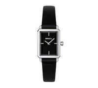 BREIL Reloj DE Mujer CARRÉ Mono-Colour dial Black Time Only Movement - 2 Cuartos LANCETTE y Correa DE Cuero Negro TW2025