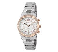 BREIL Reloj DE Mujer C'EST Chic Esfera Mono-Blanca Movimiento CRONÓGRAFO Cuarzo y Pulsera DE Acero Plateado EW0426