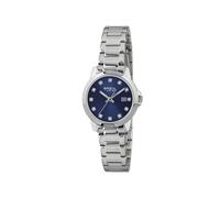 BREIL Reloj DE Mujer Classic Elegance Esfera Azul Movimiento Solo-Time - 3 CUARZOS LANCHE y Pulsera DE Acero Plateado EW0409