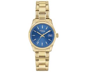 BREIL Reloj DE Mujer Elegancia CLÁSICA Esfera Monocolor Movimiento Azul Claro Hora Solo - 3 CUARZOS LANCHE y Pulsera DE Acero Color Oro EW0599