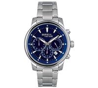 Breil Reloj de Pulsera para Hombre Caliber en Color Plateado con Correa de Acero Inoxidable, diámetro de la Caja: 43 mm, EW0511, Plata, Eine Größe, Pulsera