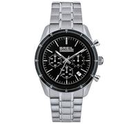 Breil Reloj de Pulsera para Hombre de la colección de Relojes monocromáticos, Esfera Negra, Movimiento de Cuarzo y Correa de Acero TW1897, Silber, Pulsera