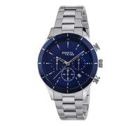 BREIL Reloj Dude Hombre Mono-Color Azul CRONÓGRAFO Movimiento Cuarzo y Pulsera DE Acero Plateado EW0445