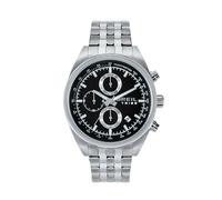 BREIL Reloj EW0774 Hombre Sky Volt Monocolor Esfera Negra CRONÓGRAFO Movimiento Cuarzo y Pulsera Acero Plata