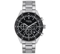 BREIL Reloj Fast Men's Mono-Black dial Quartz Chronograph Movement and Silver Steel BRACEL EW0570