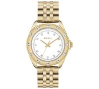 BREIL Reloj HÍPER para Mujer Movimiento Solo Blanco - 3 CUARZOS LANCETTE y Pulsera DE Acero Color Oro TW1953