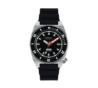 Breil Reloj Hombre Manta Seeker Esfera NEGRO Movimiento SOLO Tiempo AUTOMÁTICO E CINTURÓN SILICONA NEGRO TW2116, Negro , Moderno, informal