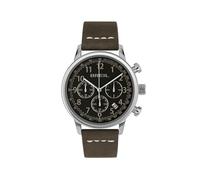 BREIL Reloj Hombre Outrider Monocolor Esfera Negra Movimiento CRONÓGRAFO DE Cuarzo y Correa DE Piel Gris TW2060