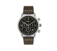BREIL Reloj Hombre Outrider Monocolor Esfera Negra Movimiento CRONÓGRAFO DE Cuarzo y Correa DE Piel Gris TW2060