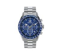 BREIL Reloj Hombre Tyler Monocolor Esfera Azul Movimiento CRONÓGRAFO DE Cuarzo y Pulsera DE Acero Plata TW2058