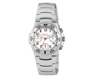 BREIL Reloj Ice Men's Mono-White dial Quartz Chronograph Movement and Silver Steel BRACEL EW0574