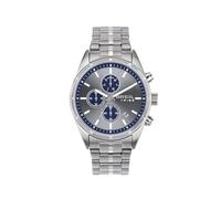 BREIL Reloj Man Captain Monocolor Esfera Gris y Azul Movimiento de Cuarzo y Pulsera DE Acero Plata EW0693