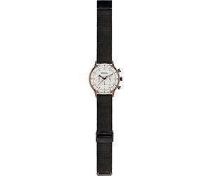 BREIL Reloj Men's Six.3.Nine Esfera Mono-Blanca Movimiento CRONÓGRAFO Cuarzo y Malla DE Cuero Negro TW1861