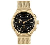 BREIL Reloj Men's SPIN Off Esfera MONOCROMÁTICA Negra Movimiento CRONÓGRAFO Cuarzo y Acero Color Oro EW0532