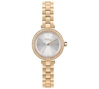BREIL - Reloj Mujer Colección Sybille EW0530 - Reloj de Pulsera Only Time con Esfera Analógica Plata - Movimiento VJ21 Time Module - Reloj de Cuarzo - Brazalete de Acero, IP Oro