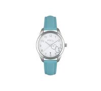 BREIL Reloj Mujer Time of Love Monocolor Esfera Blanca Movimiento Solo Tiempo - 3 Agujas DE Cuarzo y Correa DE Piel Verde EW0698
