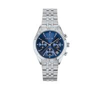 BREIL Reloj TW2097 Stand out para Mujer, Esfera MONICOLOR Azul, Movimiento CRONÓGRAFO DE Cuarzo y Correa DE Acero Plata