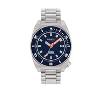 BREIL Reloj TW2180 Manta Seeker para Caballero, Esfera Azul Monocolor, Movimiento Solo Hora - AUTOMÁTICO DE 3 MANECILLAS, Correa DE Acero Plateada