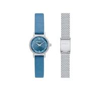 BREIL Reloj TW2189 Darling para Mujer, Esfera Azul Monocolor, Movimiento Solo Hora - 2 MANECILLAS DE Cuarzo y Correa DE Malla/Acero, Cuero Plateado, Azul