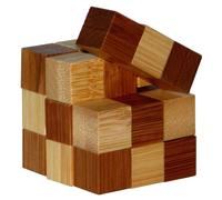 breinen-mozaiek-puzzels - 3D Bamboo Breinpuzzel Snake Cubes (Importación USA)