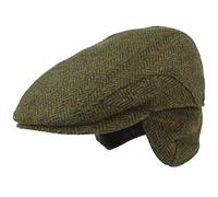 Breiter Gorro de invierno con orejeras para hombre, gorro de fieltro con visera 100% lana con protección de orejas desplegable, gorro cómodo y suave para la piel, 56