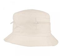 Breiter Sombrero de Pescador Sombrero Cubo Bucket Hat Gorro de Pesca Unisex 100% Algodón - 2 Bolsillos incluidos - Plegable y Lavable Blanco 57