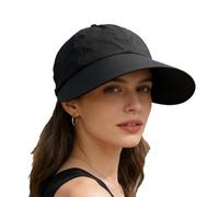Breiter Sonnenhut - Schnelltrocknend Atmungsaktiv UV Schutz | Damen Sonnenhut Garten Fahrrad | Pendeln Schule Outdoor Reise Sommer Leicht Faltbar Komfort Erwachsene Teenager, Negro