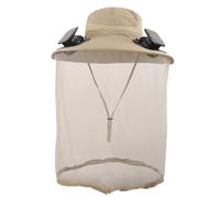 Breitkrempiger Solar Ventilator Hut - UPF50+ Sonnenschutz Netz Hut | Outdoor Anglerhut Wandern Camping Reise | Belüfteter Sonnenhut Herren Damen Sommer Outdoor, caqui