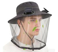 Breitkrempiger Solar Ventilator Hut - UPF50+ Sonnenschutz Netz Hut | Outdoor Anglerhut Wandern Camping Reise | Belüfteter Sonnenhut Herren Damen Sommer Outdoor, Dark Gray