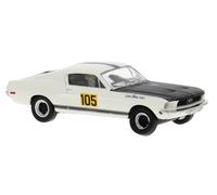BREKINA 19614 Ford Mustang Fastback, 1968 , Écurie France, #105 H0, Nuevo 2026