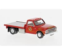 Brekina 19671 GMC CHEVROLET C30 Plataforma, Roja, 1968, Foam 1, H0, Nuevo 2025