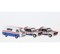 Brekina 22664 - 1/87 Set Fiat 131 Abarth Y Fiat 238 Furgón, Fiat Francia Curso