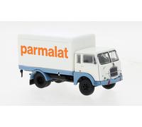 MODELO DE CAMIÓN ESTÁTICO BREKINA FIAT 642 CAJA VAGON PARMALAT 1962 ESCALA 1:87