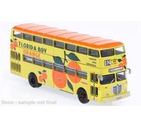 Brekina 61262-1/87 Büssing D2U Biplano, BVG - Florida Boy Naranja, Pop-Bus