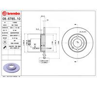 BREMBO 08.6785.10 Disco de freno
