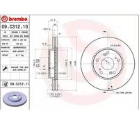 BREMBO Discos de freno para HONDA: Civic (Ref: 09.C312.11)