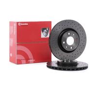 BREMBO 2x Disco de Freno Delantero Ø284 MM para Fiat 500/595/695 312_ 1.4