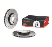 2x Disco de freno perforado/ventil. int. 09.C645.11 BREMBO para ABARTH