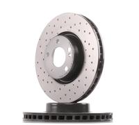 Disco de freno BREMBO 09D52723 delantero, ventilado , altamente carbonizado, 1 Pieza