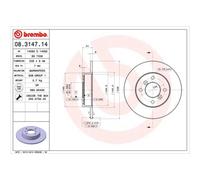 BREMBO 2X Disco De Freno Delante 238 Completo Para Renault Twingo I C06_ Super 5